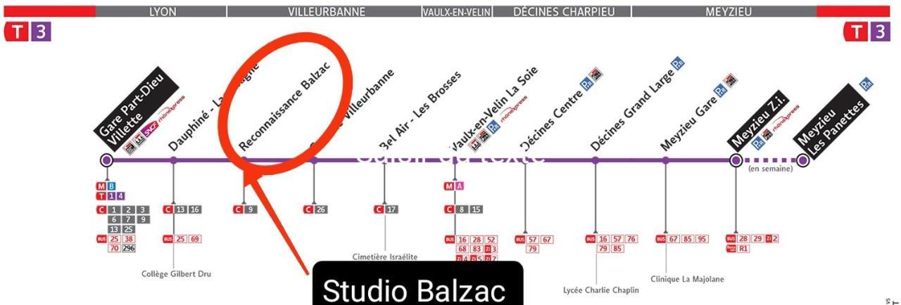Apartament Studio Balzac Villeurbanne Zewnętrze zdjęcie